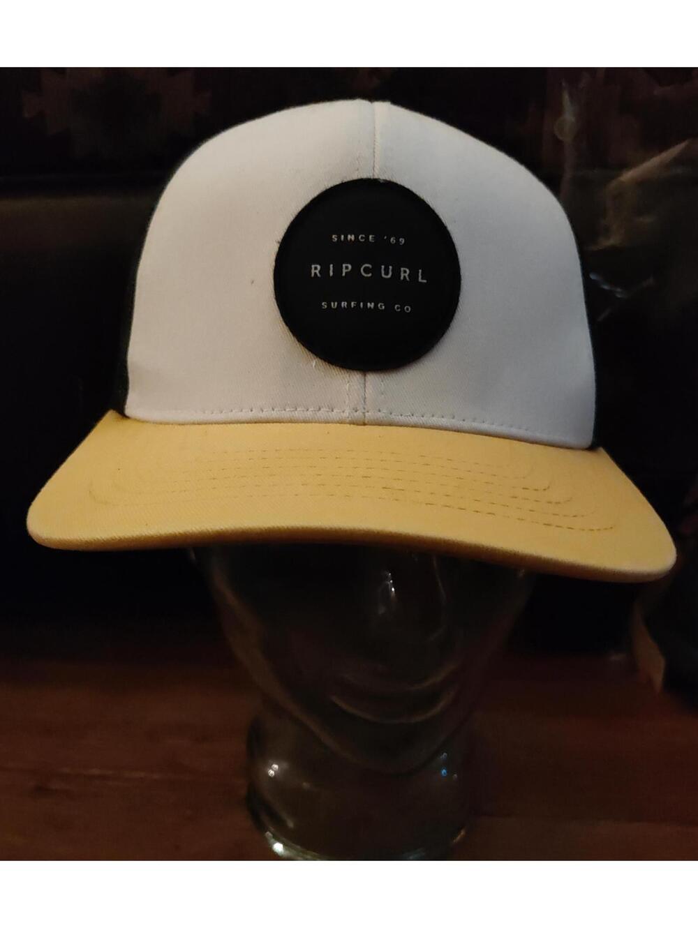 Rip Curl official strapback hat - big patch yellow/white